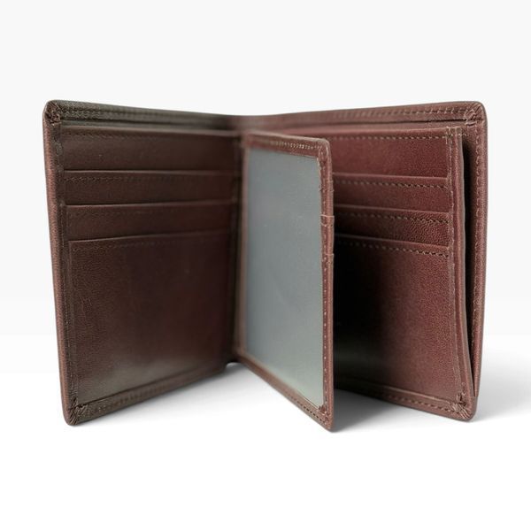 Гаманець шкіряний - Noshoo (Trifold7444) - Cowhide Leather coffee 7444-coffee фото
