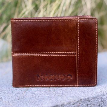 Кошелек кожаный - Noshoo (Trifold8064) - Cowhide Leather oilcoffee 8064-oilcoffee фото