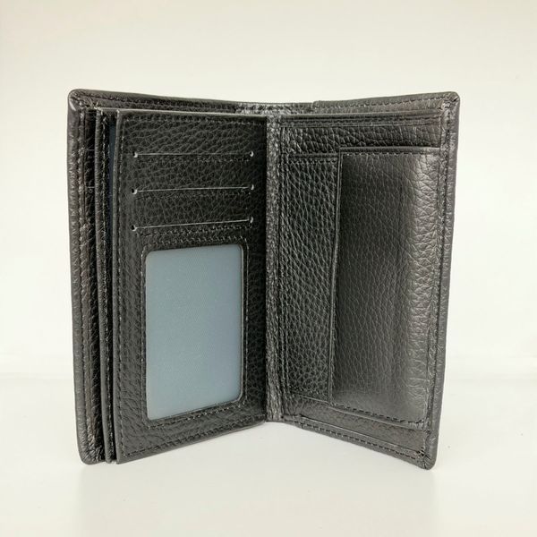 Кошелек кожаный - Noshoo (Trifold) - Cowhide Leather - Black 1153b фото
