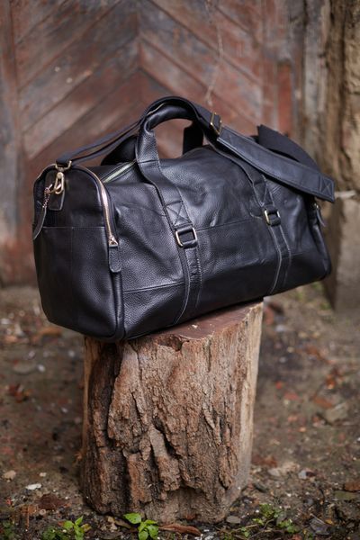 Сумка кожаная дорожная - Noshoo (Shade) - Cowhide Leather - Black 7415 фото