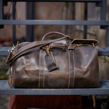 Сумка шкіряна універсальна - Noshoo (Badger) - Horse Leather - Darkcoffee 6020 фото