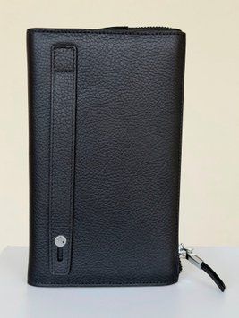Гаманець шкіряний - Noshoo (Longer) - Cowhide Leather - Black G5221 фото