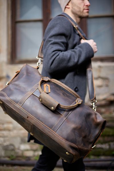 Сумка кожаная дорожная - Noshoo (Richman) - Horse Leather - Coffee 4061 фото