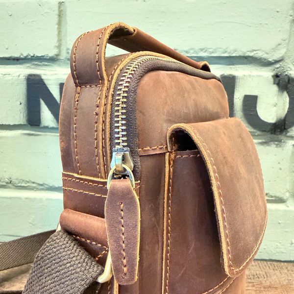 Сумка кожаная мессенджер - Noshoo (Smart) - Horse Leather - Coffee 6059c фото