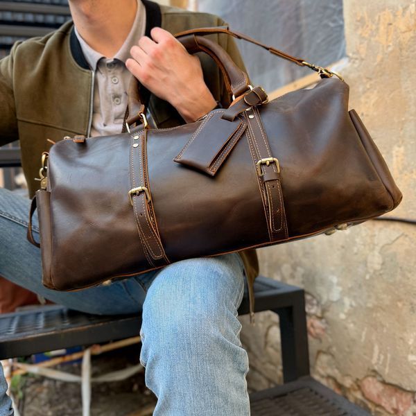 Universal leather bag - Noshoo (Journey) - Horse Leather - Darkcoffee