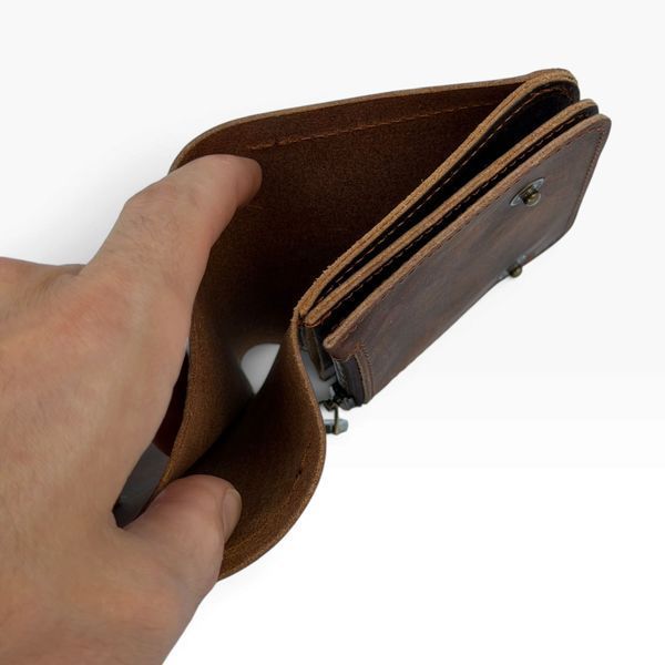 Кошелек кожаный - Noshoo (bifold) - Horse Leather - Darkcoffee 8500dc-wal фото