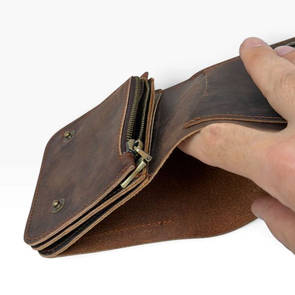 Кошелек кожаный - Noshoo (bifold) - Horse Leather - Darkcoffee 8500dc-wal фото