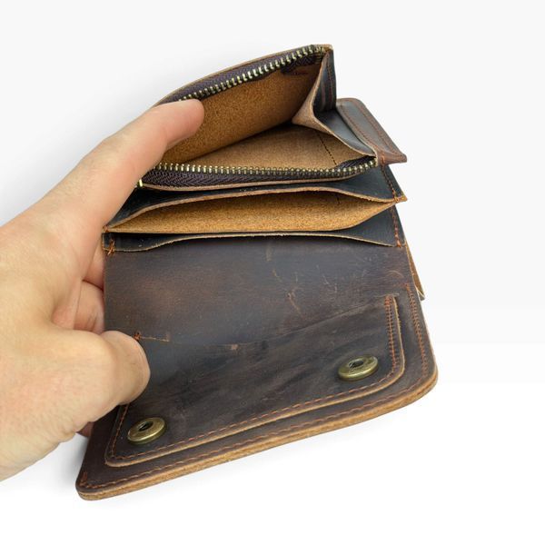 Кошелек кожаный - Noshoo (bifold) - Horse Leather - Darkcoffee 8500dc-wal фото