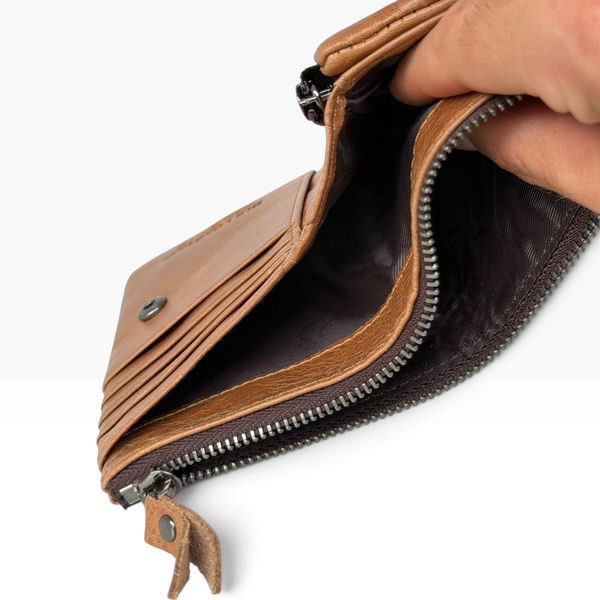 Кошелек кожаный - Noshoo (Trifold) - Cowhide Leather - Coffee 6500c-wal фото