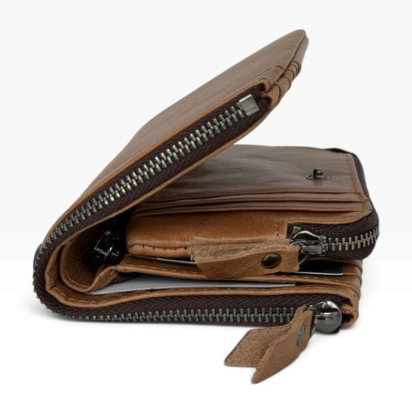 Кошелек кожаный - Noshoo (Trifold) - Cowhide Leather - Coffee 6500c-wal фото