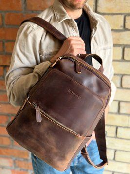 Кожаный рюкзак - Noshoo (Daily) - Horse Leather crazycoffee 2452-crazycoffee фото