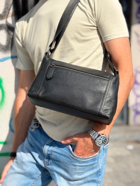Сумка шкіряна месенджер - Noshoo (Prime) - Cowhide Leather black g9760-black фото