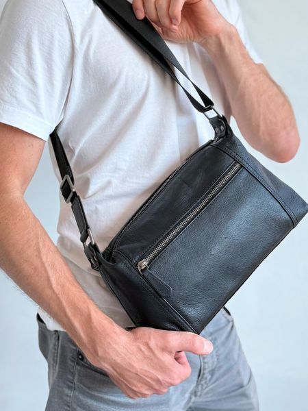 Сумка шкіряна месенджер - Noshoo (Prime) - Cowhide Leather black g9760-black фото