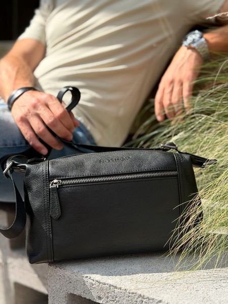 Сумка шкіряна месенджер - Noshoo (Prime) - Cowhide Leather black g9760-black фото